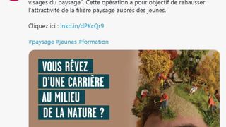 Mathis Chambinaud, élève à l’école du Breuil, arrivé 1er au concours de reconnaissance des végétaux 2019, s’est prêté au portrait métiers du paysage en automne. D’autres talents sont recherchés. ©Unep